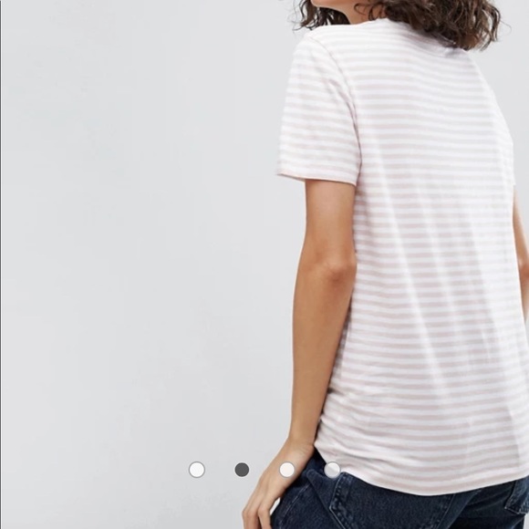 Cotton striped tee - pink & white - Picture 2 of 5